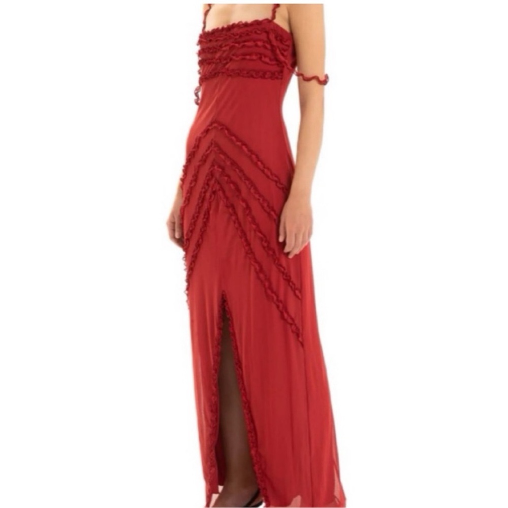 NWT LAGAAM Arabella burgundy dress size small